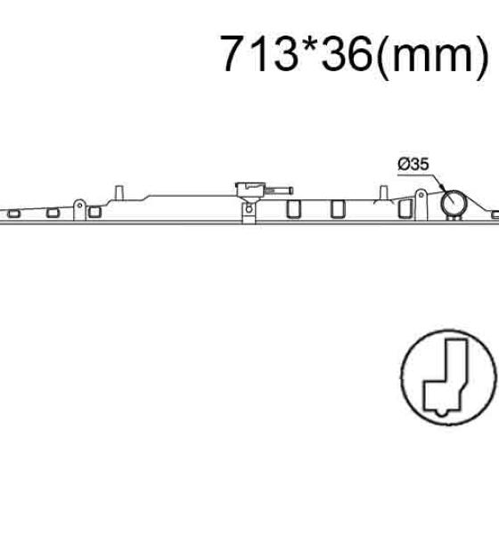 Бачок радиатора Nissan Bluebird 8, Cedric 7, Cefiro 1, Crew, Laurel 6, Prairie, Stanza 4 напорный верхний (1984-2009)