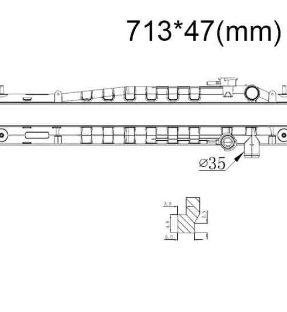 Бачок радиатора Nissan Frontier, Gloria 11, Pathfinder 2 (R50), Xterra 1 напорный верхний (1995-2021)