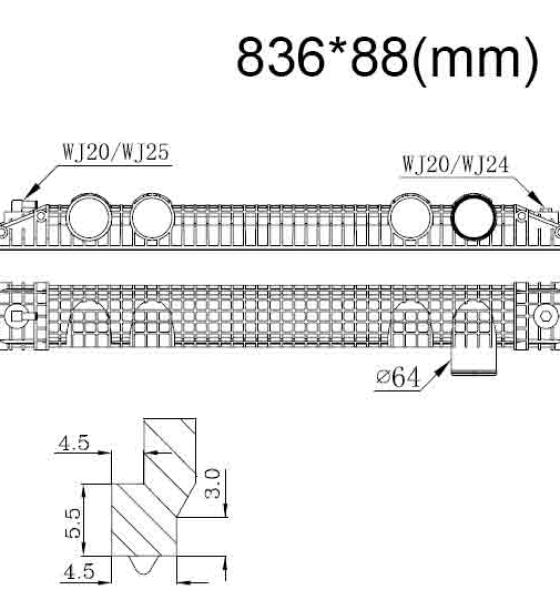 Бачок радиатора Freightliner Century, Columbia напорный верхний (1996-2011)