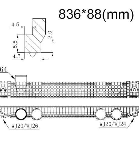 Бачок радиатора Freightliner Century, Columbia сливной нижний (1996-2011)
