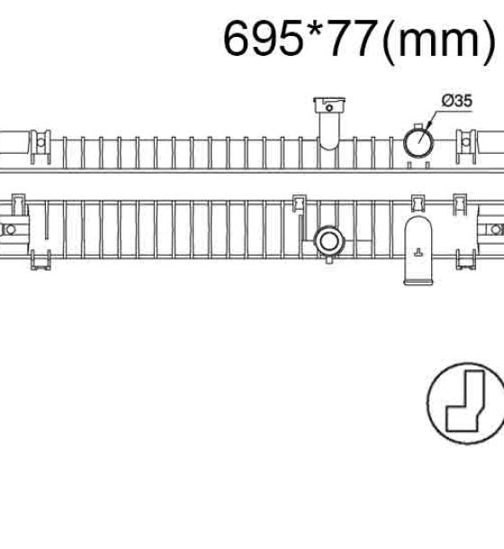 Бачок радиатора Nissan Armada 1, Pathfinder 3 (R51), Titan 1 напорный верхний (2003-2015)