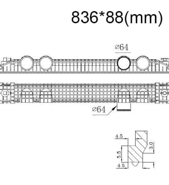 Бачок радиатора Freightliner Century, Columbia сливной нижний 2 (1996-2011)