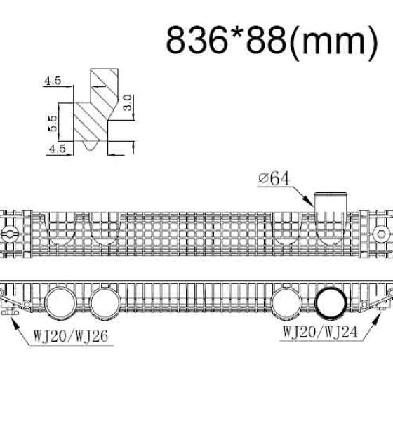 Бачок радиатора Freightliner Century, Columbia напорный верхний 2 (1996-2011)