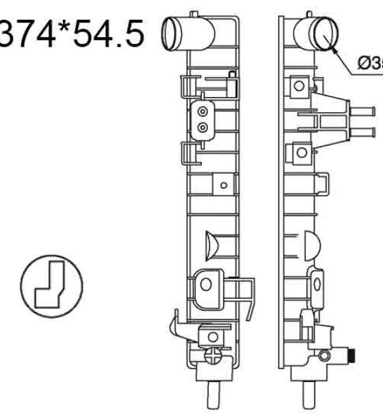 Бачок радиатора Opel Astra H, Zafira B напорный правый (2004-2014)