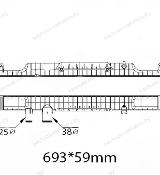 Бачок радиатора Land Rover Range Rover 3 (L322), Range Rover Sport (L320) напорный верхний (2002-2013)