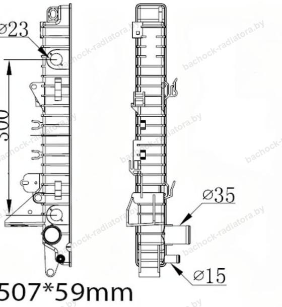 Бачок радиатора Land Rover Discovery 3, Discovery 4 (L319), Range Rover Sport (L320) напорный левый (2004-2020)