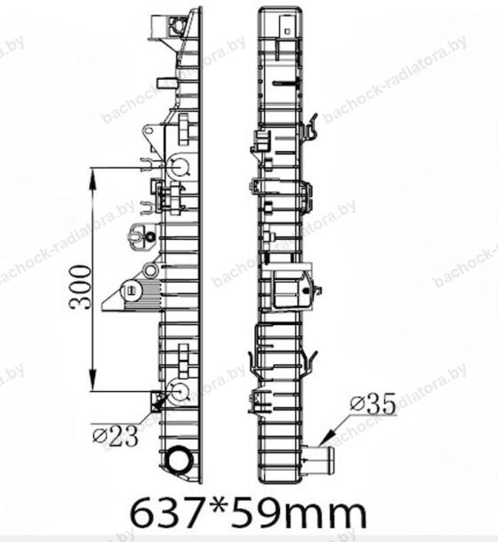 Бачок радиатора Land Rover Discovery 3, Discovery 4 (L319), Range Rover Sport (L320) напорный левый (2004-2020)