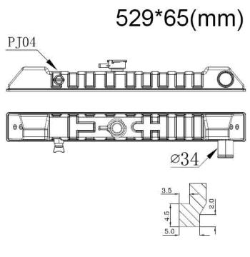 Бачок радиатора Toyota 4 Runner 1, HI-LUX 5 напорный верхний (1984-1998)