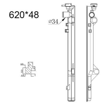 Бачок радиатора Toyota FJ Cruiser, Land Cruiser Prado (J120) напорный правый (2002-2022)