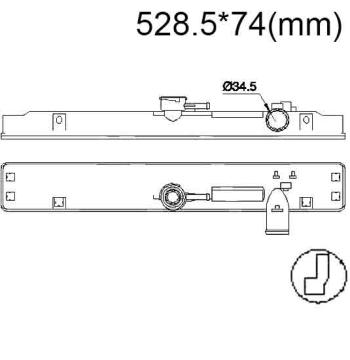 Бачок радиатора Toyota Land Cruiser (70), Land Cruiser (80), Land Cruiser Prado (J70), Land Cruiser Prado (J90) напорный верхний (1984-2025)