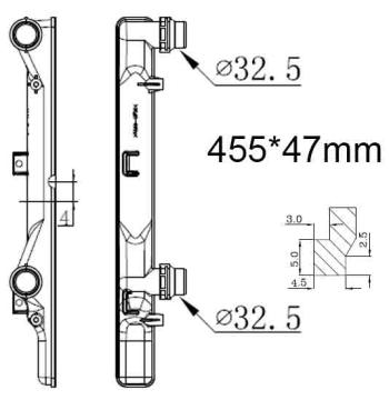 Бачок радиатора Volkswagen Beetle 3, Caddy 3, EOS 1, Golf 5, Golf 6, Golf Plus, Jetta 5, Jetta 6, Passat B6, Passat B7, Passat CC, Scirocco 3, Touran 1 напорный левый (2003-2019)