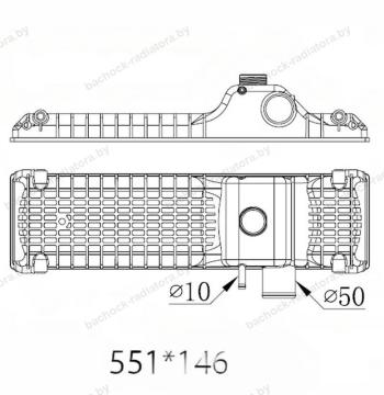 Бачок радиатора New Holland, Caterpillar, Case, Ford