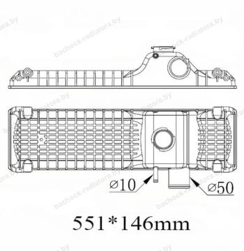 Бачок радиатора New Holland, Caterpillar, Case, Ford