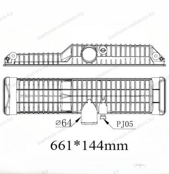 Бачок радиатора Caterpillar, Case, JCB, Komatsu
