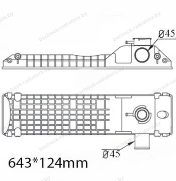 Бачок радиатора Caterpillar, Case, JCB, Komatsu