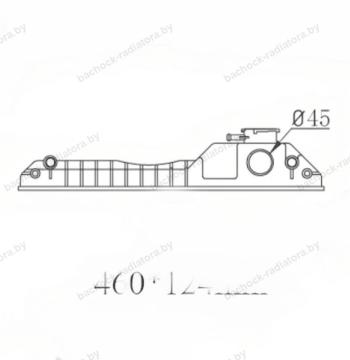 Бачок радиатора Caterpillar, Case, JCB, Komatsu