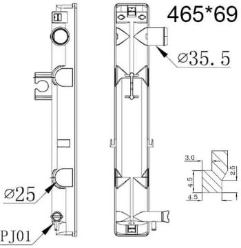 Бачок радиатора погрузчика Hyster, Isuzu, Komatsu, TCM, Toyota, Yale