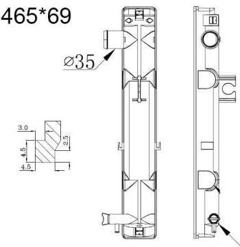 Бачок радиатора погрузчика Hyster, Isuzu, Komatsu, TCM, Toyota, Yale