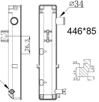 Бачок радиатора погрузчика Hyster, Isuzu, Komatsu, TCM, Toyota, Yale