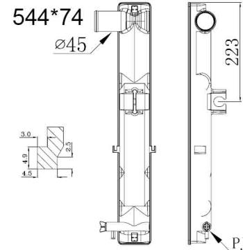 Бачок радиатора погрузчика Hyster, Isuzu, Komatsu, TCM, Toyota, Yale