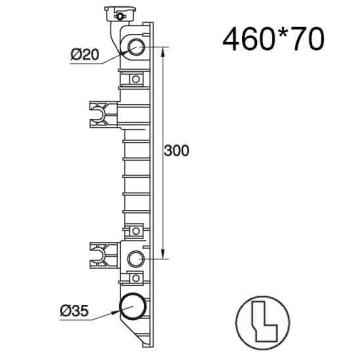 Бачок радиатора погрузчика Komatsu, Nissan