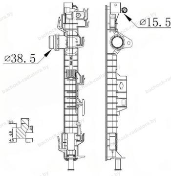 Бачок радиатора Ford C-MAX 2, Ford FOCUS 3, Ford GALAXY 2, Ford MONDEO 4, Ford S-MAX 1 (2006-2019)