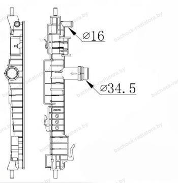 Бачок радиатора Opel ASTRA L, Opel COMBO E, Opel GRANDLAND, Opel VIVARO 3, Opel ZAFIRA D (2017-2025)
