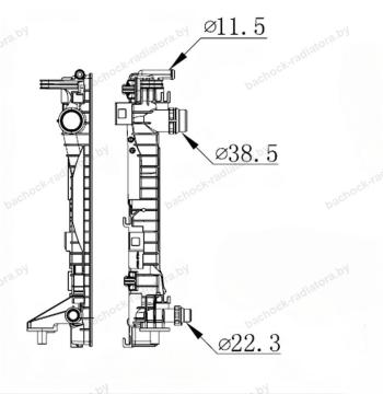 Бачок радиатора Audi, Bentley A4 (B9), A5 2, A6 (C8), A7 (C8), A8 (D5), Bentayga, Q5 (Fy), Q7 (4M), Q8 напорный левый (2015-2025)