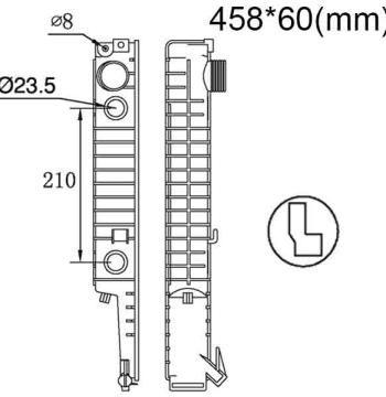 Бачок радиатора BMW 3-Series E30, 3-Series E90, 5-Series E34, 7-Series E32, 8-Series E31 напорный левый (1982-2011)