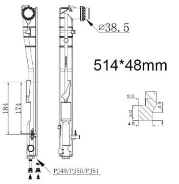 Бачок радиатора BMW X3 E83 напорный левый (2004-2010)
