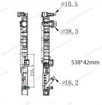 Бачок радиатора BMW 5-Series G30, G31, 6-Series G32, 7-Series G11, G12, M5 F90 напорный левый (2015-2025)