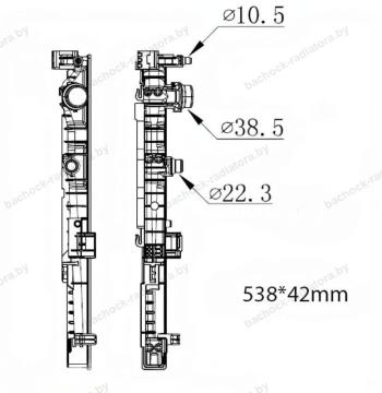 Бачок радиатора BMW 5-Series G30, G31, 6-Series G32, 7-Series G11, G12, 8-Series G14, G15, G16 напорный левый (2015-2025)
