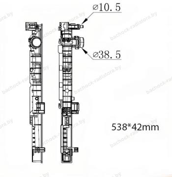 Бачок радиатора BMW 5-Series G30, G31, 6-Series G32, 7-Series G11, G12, M5 F90 напорный левый (2015-2025)