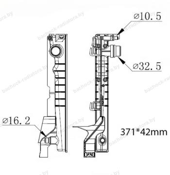 Бачок радиатора BMW 2-Series F45, F46, X1 F48 напорный левый (2014-2022)