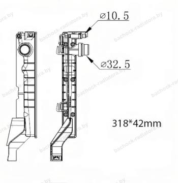 Бачок радиатора BMW 2-Series F45, F46, X1 F48 напорный левый (2014-2022)
