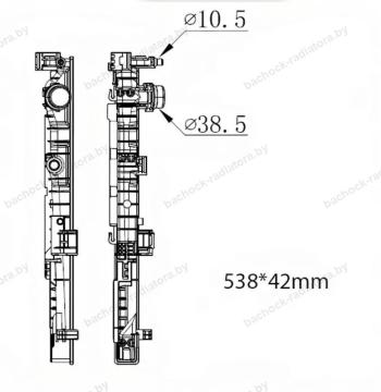 Бачок радиатора BMW 5-Series G30, G31, 6-Series G32, 7-Series G11, G12, M5 F90 напорный левый (2015-2025)