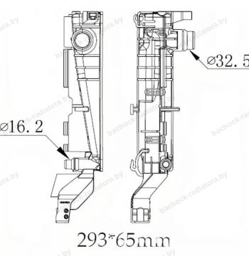 Бачок радиатора BMW 1-Series F40, 2-Series F45, F46, X1 F48, X2 F39 напорный левый (2014-2025)