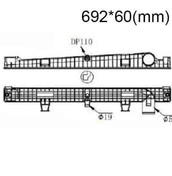 Бачок радиатора MAN TGL, TGM напорный верхний 692 мм (2005-2024)