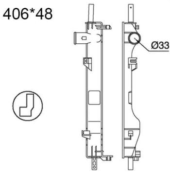 Бачок радиатора Ford Transit 5 напорный правый (2000-2006)