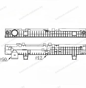 Бачок радиатора MAN TGL, TGM напорный верхний 645 мм (2005-2024)