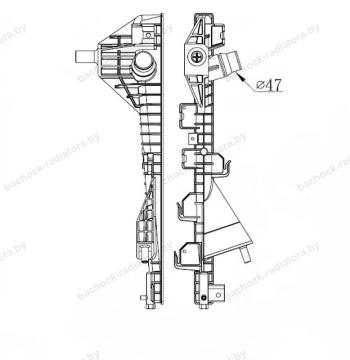 Бачок радиатора Ford F-Series-250/350/450/550, Super Duty 2 (P356) напорный левый (2008-2019)