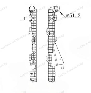 Бачок радиатора Ford F-Series-250/350/450/550, Super Duty 4 (P558) напорный левый (2008-2022)