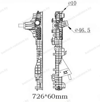Бачок радиатора Ford F-Series-250/350/450/550, Super Duty 4 (P558) напорный левый (2008-2022)