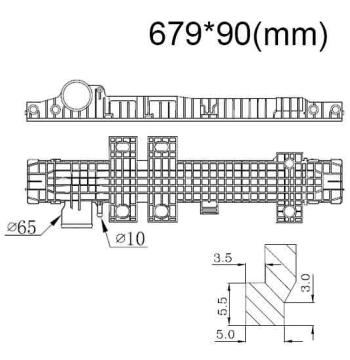 Бачок радиатора Mercedes LK, MK, SK, NG 90 напорный верхний 679 мм (1984-1998)