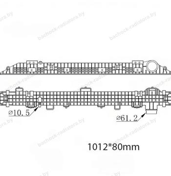 Бачок радиатора Mercedes Actros MP4, Antos Евро 6 напорный верхний 1012 мм (2011-2018)