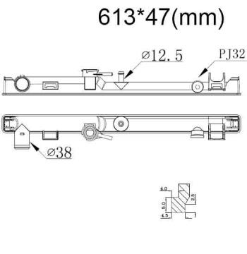 Бачок радиатора Isuzu D-MAX 1, D-MAX 2 напорный верхний (2002-2018)