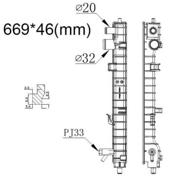Бачок радиатора Ford Escape 1, Maverick 2 напорный правый (2000-2007)