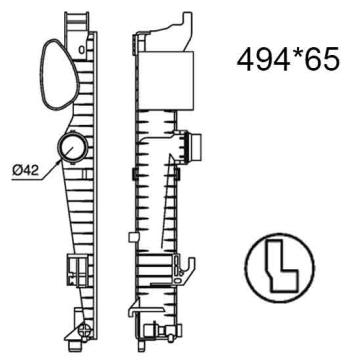 Бачок радиатора Mercedes-Benz CL-Class C215, S-Class W220, SL-Class W230 напорный левый (1998-2011)