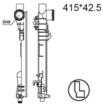 Бачок радиатора Mercedes-Benz C-Class W203, CLC-Class W203, CLK-Class C209, SLK-Class R171 напорный левый (2000-2011)