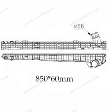 Бачок радиатора Scania G, L, P, R, S-series Евро 6 напорный верхний 850 мм 2 (2017-2024)